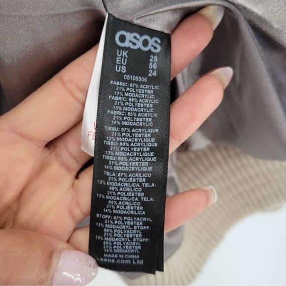 ASOS Curve Jacket in Patched Faux Fur Size 24 - Picture 9 of 13